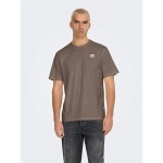 Tricou cu Mânecă Scurtă Bărbați Only & Sons Onsdawson Reg Ss Vd Falcon Maro Deschis