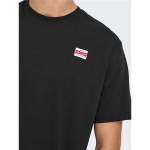 Tricou cu Mânecă Scurtă Bărbați Only & Sons Onsdawson Reg Ss Tee Vd Negru