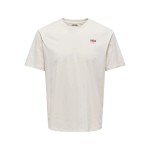 Tricou cu Mânecă Scurtă Bărbați Only & Sons Onsdawson Reg Alb