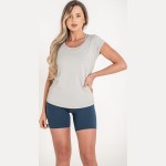 Tricou cu Mânecă Scurtă Femei Ditchil Gri deschis Fitness