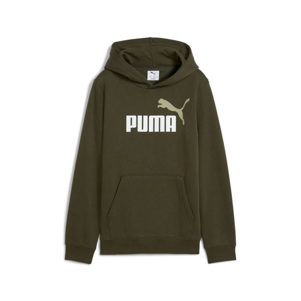 Hanorac cu Glugă Copii Puma Essentials 2 Color No.1 Verde inchis Măslină