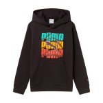 Hanorac cu Glugă Copii Puma Graphic Logo Colour Negru