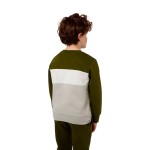 Hanorac fără Glugă Copii Champion Icons Plus Verde Măslină