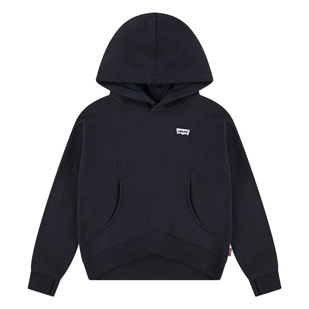 Hanorac cu glugă pentru fete Levi's Batwing Patch Hoodie Negru