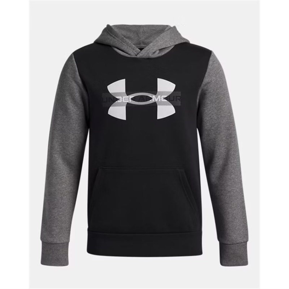 Hanorac cu glugă pentru fete Under Armour Rival Flc Cblck Grphc Hd Negru