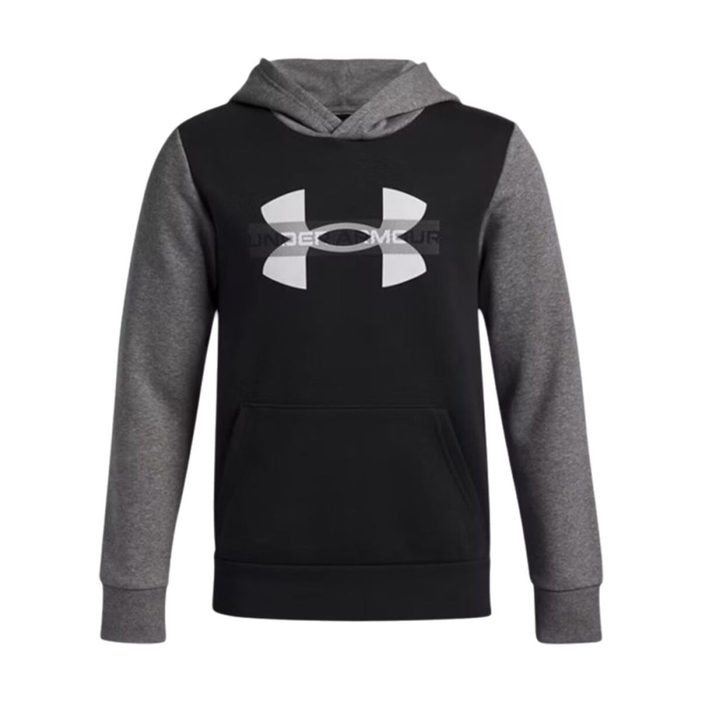 Hanorac cu glugă pentru fete Under Armour Rival Flc Cblck Grphc Hd Negru
