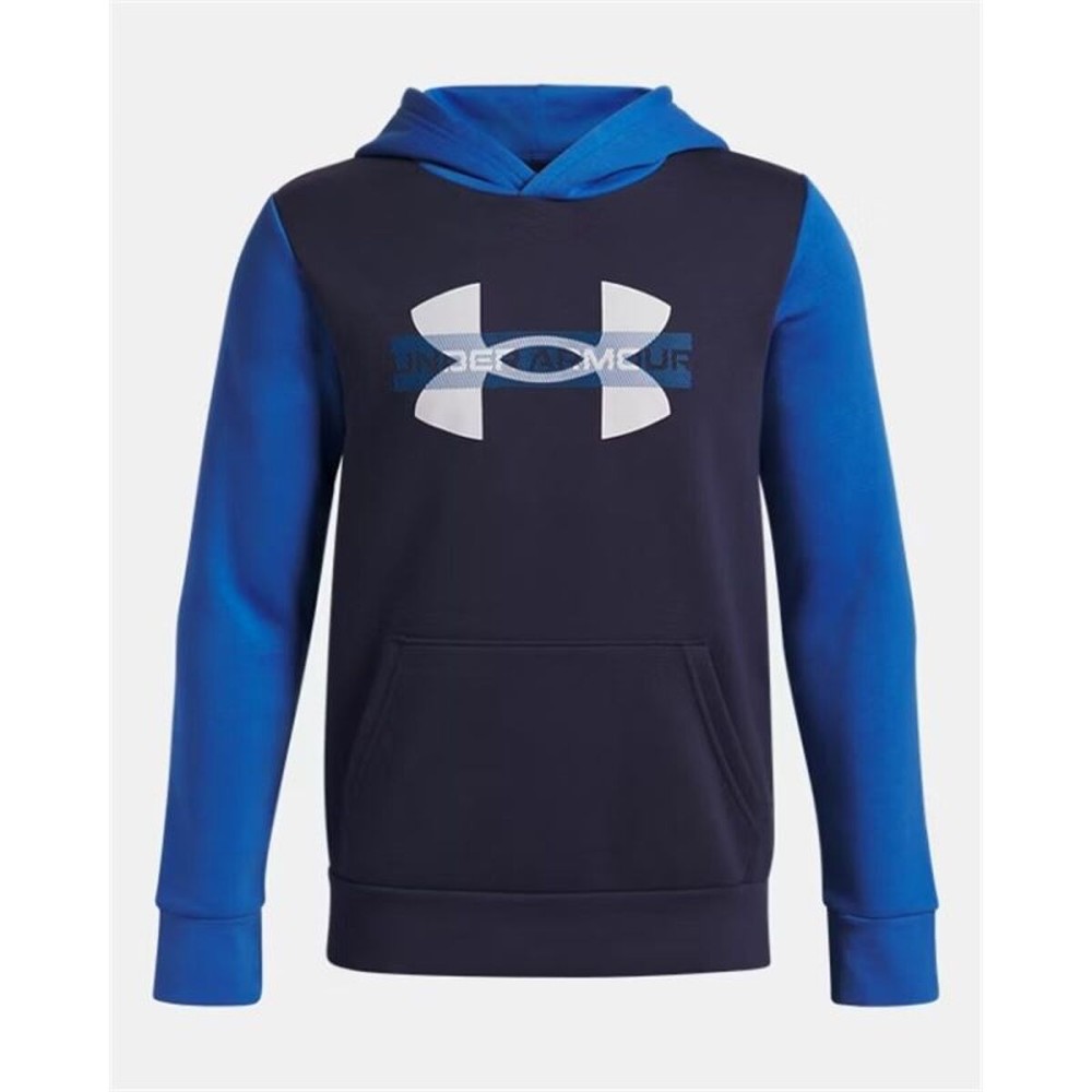 Hanorac cu glugă pentru fete Under Armour Rival Flc Cblck Grphc Hd Albastru