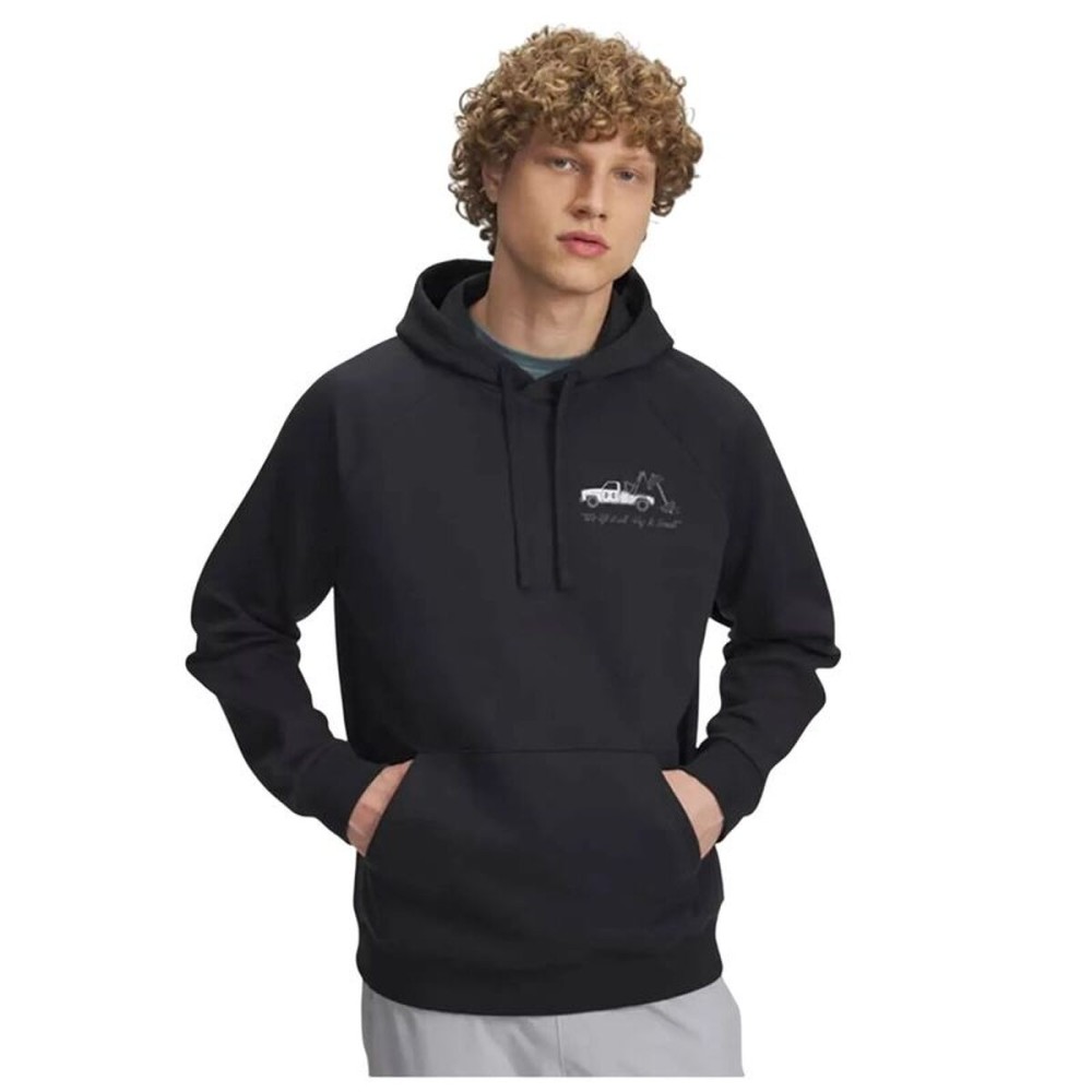 Hanorac cu Glugă Bărbați Under Armour Rival Fleece Hbr Logo Hd Negru