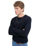 Hanorac fără Glugă Bărbați Jack & Jones Jjotto Knit Crew Neck Sky Bleumarin