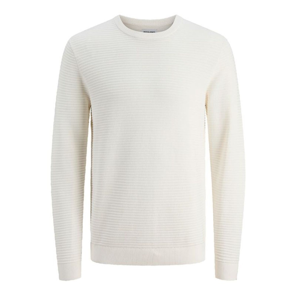 Hanorac fără Glugă Bărbați Jack & Jones Jjotto Knit Crew Neck Alb