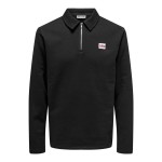 Hanorac fără Glugă Bărbați Only & Sons Onsdawson Reg Halfzip Sweat Negru