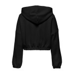 Vestă Only Onlscarlett Ls Elastic Zip Hood Swt Noos Negru