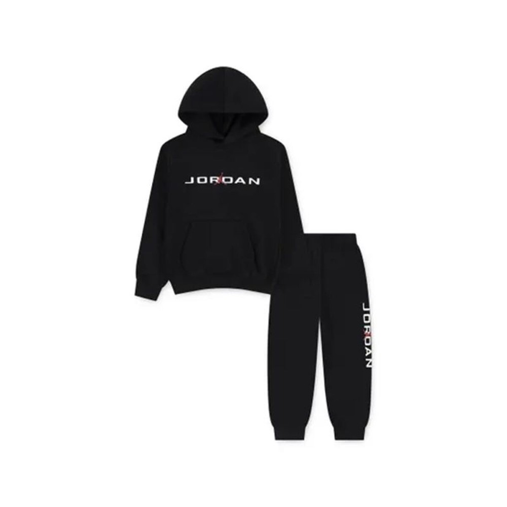 Set Sport pentru Copii Jordan Mj Stretch Hbr Flc Set Negru 2 Piese