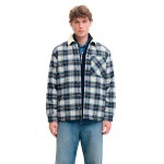 Cămașă cu Mânecă Lungă Bărbați Jack & Jones Jjzac Teddy Overshirt Ls Albastru închis