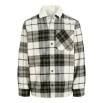 Cămașă cu Mânecă Lungă Bărbați Jack & Jones Jjzac Teddy Overshirt Ls Măslină