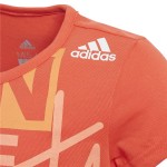Tricou cu Mânecă Scurtă pentru Copii Adidas CF6636 Portocaliu