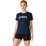 Tricou cu Mânecă Scurtă Femei Asics 2012C330-400 Bleumarin (XS)