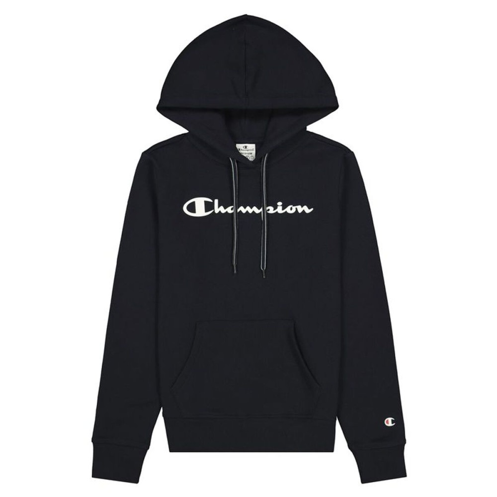 Hanorac cu Glugă Femei Champion Champion Script Logo Print W Albastru închis