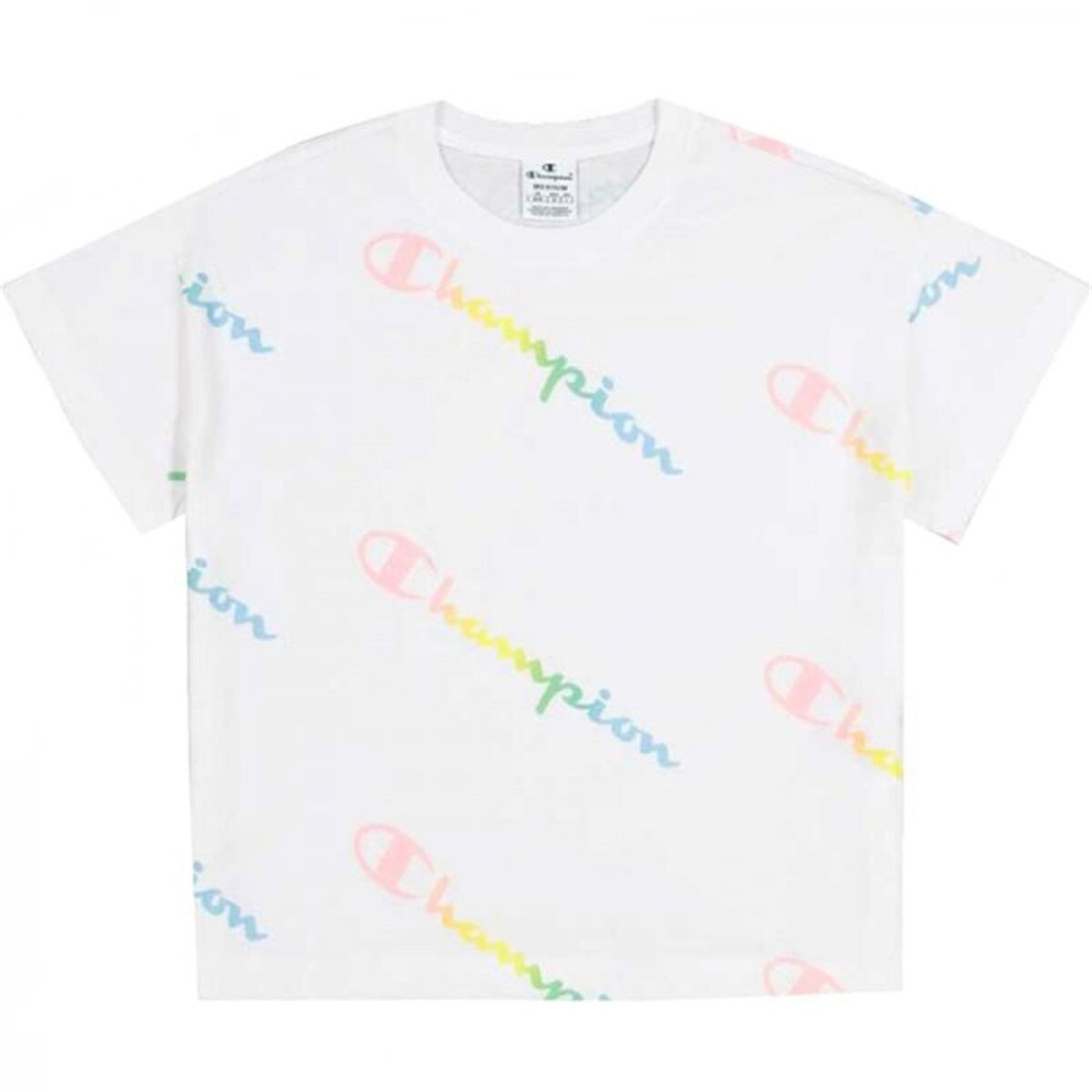 Tricou cu Mânecă Scurtă Femei Champion 114092-WL001 Alb (L)