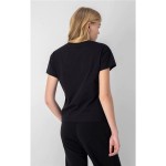 Tricou cu Mânecă Scurtă Femei Champion 116524-KK001 Negru (S)