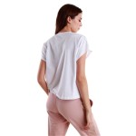 Tricou cu Mânecă Scurtă Femei Kappa 34151UW-001 Alb (XS)