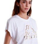 Tricou cu Mânecă Scurtă Femei Kappa 34151UW-001 Alb (XS)