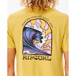 Tricou cu Mânecă Scurtă Bărbați Rip Curl 00IMTE-8126 Galben