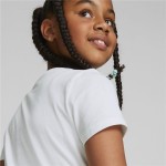 Tricou cu Mânecă Scurtă pentru Copii Puma Alpha Alb