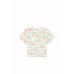 Tricou cu Mânecă Scurtă Femei Champion Crewneck Croptop Alb