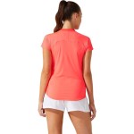 Tricou Sport cu Mânecă Scurtă Asics Court Piping W Coral