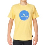 Tricou cu Mânecă Scurtă pentru Copii Rip Curl Rip Curl Corp Icon Boys Galben