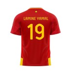 Tricou de Fotbal cu Mânecă Scurtă pentru Copii RFEF Lamine Yamal 19 Roșu