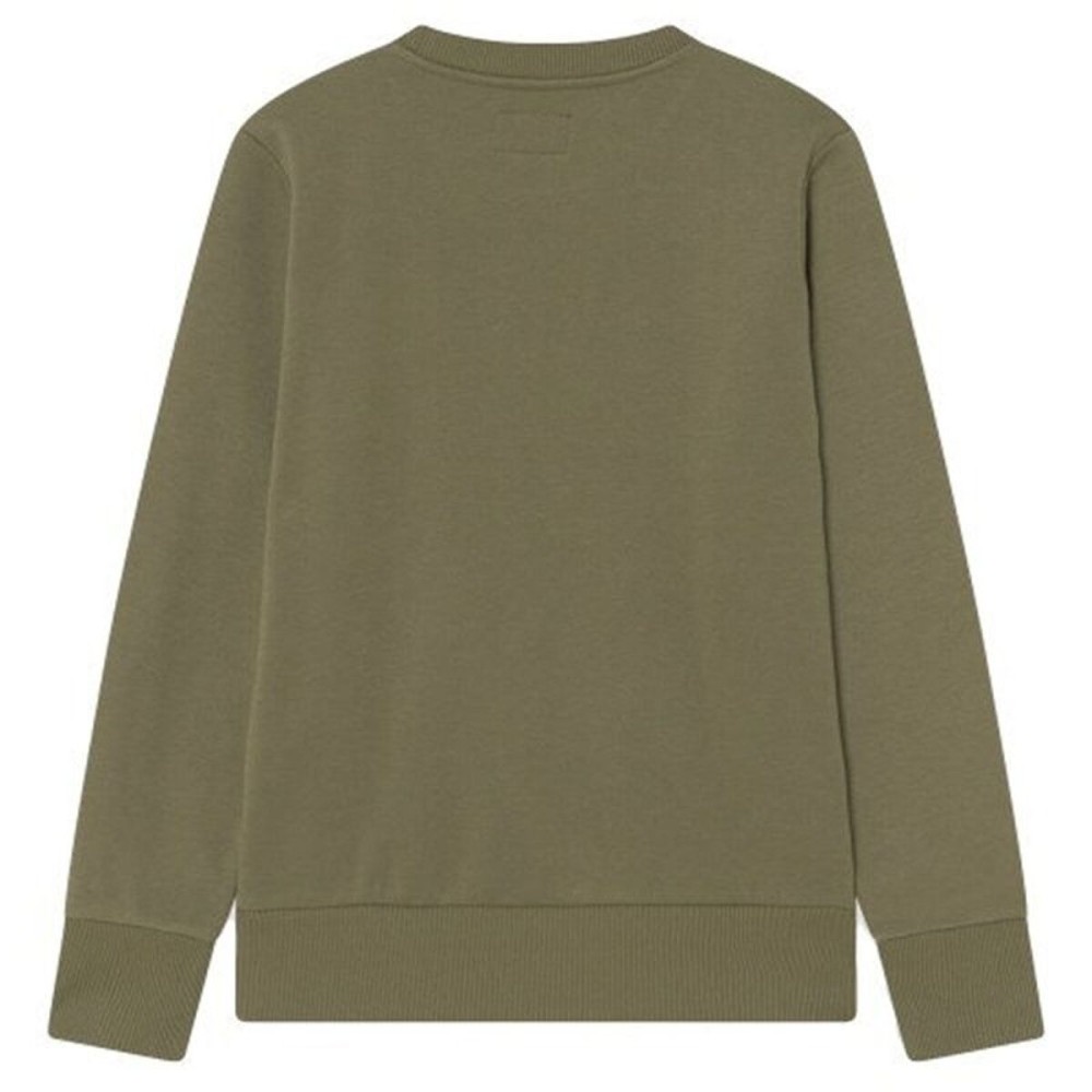 Hanorac fără Glugă Copii Converse Wordamark Verde inchis