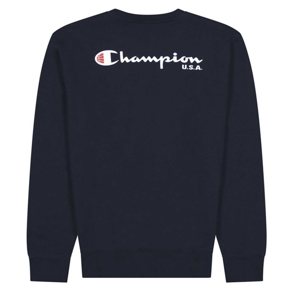 Hanorac fără Glugă Bărbați Champion USA Crewneck Albastru închis