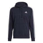 Hanorac cu Glugă Bărbați Adidas Essentials 3 Bandas Albastru închis