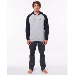 Hanorac cu Glugă Bărbați Rip Curl Embroid Hooded Zip Thru Gri deschis