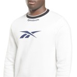 Hanorac fără Glugă Bărbați Reebok Identity Arch Logo Fleece Alb