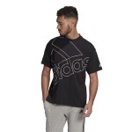 Tricou cu Mânecă Scurtă Bărbați Adidas GK9422 Negru (M)