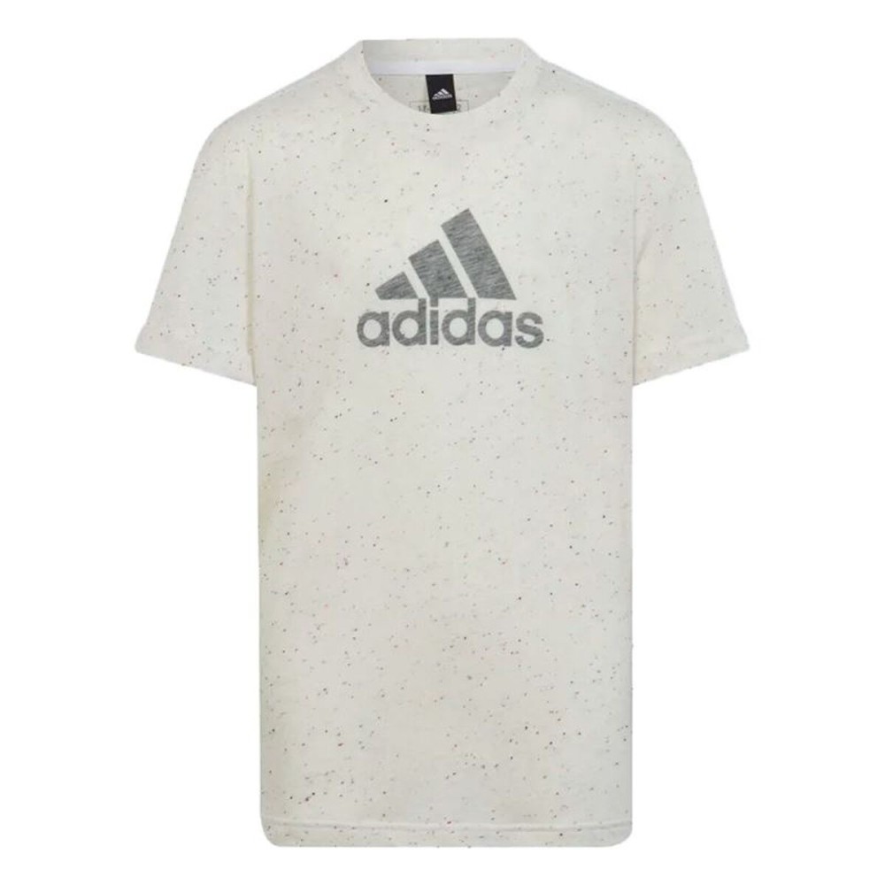 Tricou cu Mânecă Scurtă pentru Copii Adidas IC0107 Alb