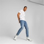 Tricou cu Mânecă Scurtă Bărbați Puma Ess+ Logo Power Aop Alb