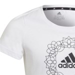 Tricou cu Mânecă Scurtă pentru Copii Adidas Graphic Alb