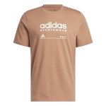 Tricou cu Mânecă Scurtă Bărbați Adidas Lounge Maro Deschis