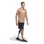 Tricou cu Mânecă Scurtă Bărbați Adidas Lounge Maro Deschis