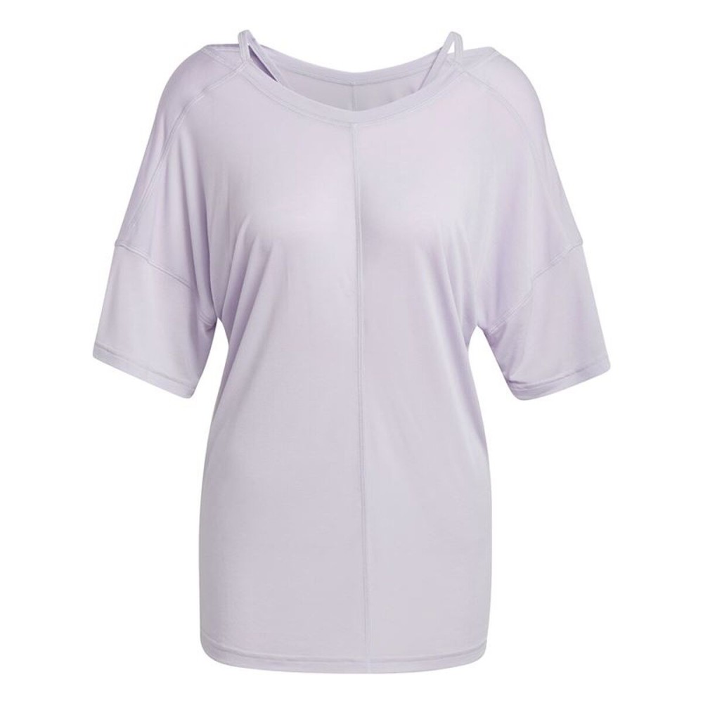 Tricou cu Mânecă Scurtă Femei Adidas Yoga Studio Oversized Liliachiu