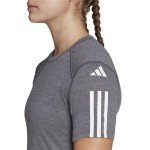 Tricou cu Mânecă Scurtă Femei Adidas 3-Stripes Essentials Gri deschis