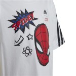Tricou cu Mânecă Scurtă pentru Copii Adidas Marvel Spider-Man Alb
