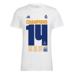 Tricou cu Mânecă Scurtă Bărbați Real Madrid C.F. Champions 2022 Alb