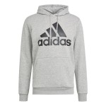 Hanorac cu Glugă Bărbați Adidas Essentials Fleece Big Logo Gri deschis