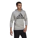Hanorac cu Glugă Bărbați Adidas Essentials Fleece Big Logo Gri deschis