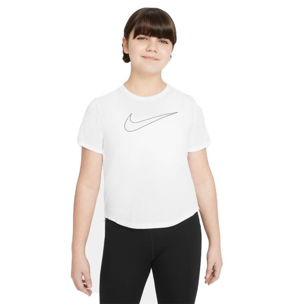 Tricou cu Mânecă Scurtă pentru Copii Nike DD7639-100 Alb